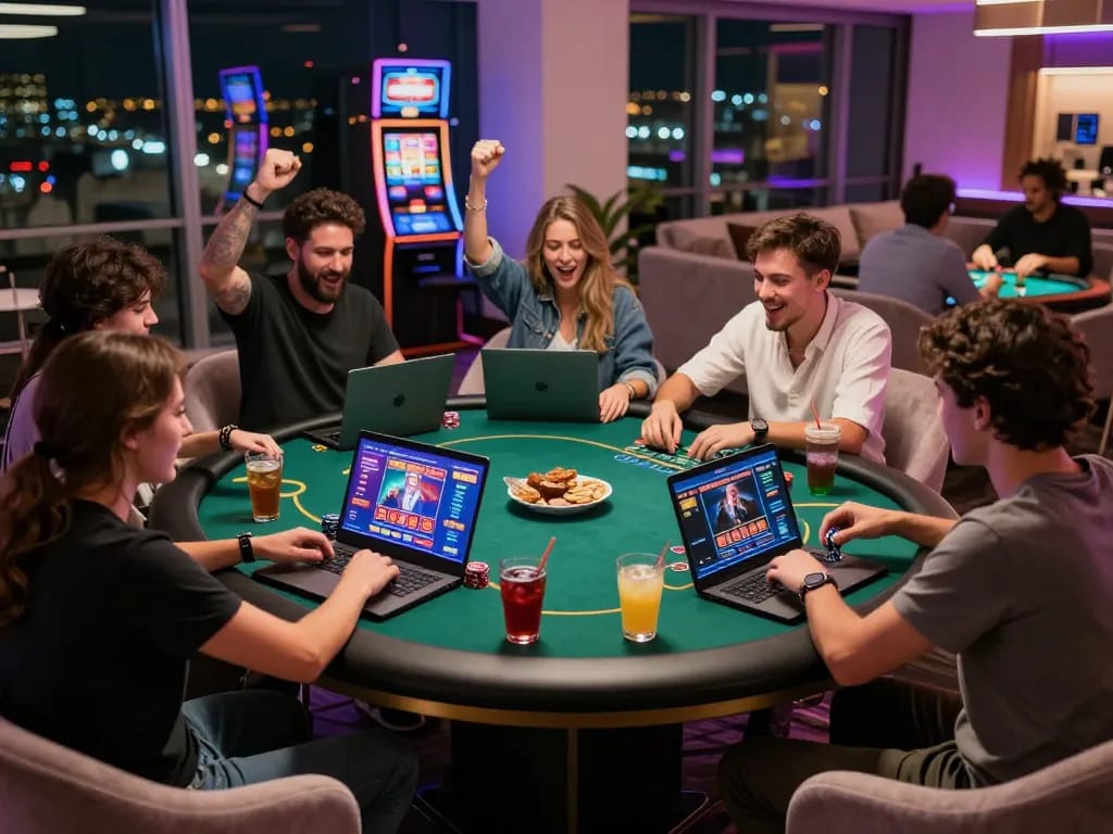 Exciting online gaming environment showcasing friends engaging on https://nohu78.de.com with vibrant visuals and lively atmosphere.