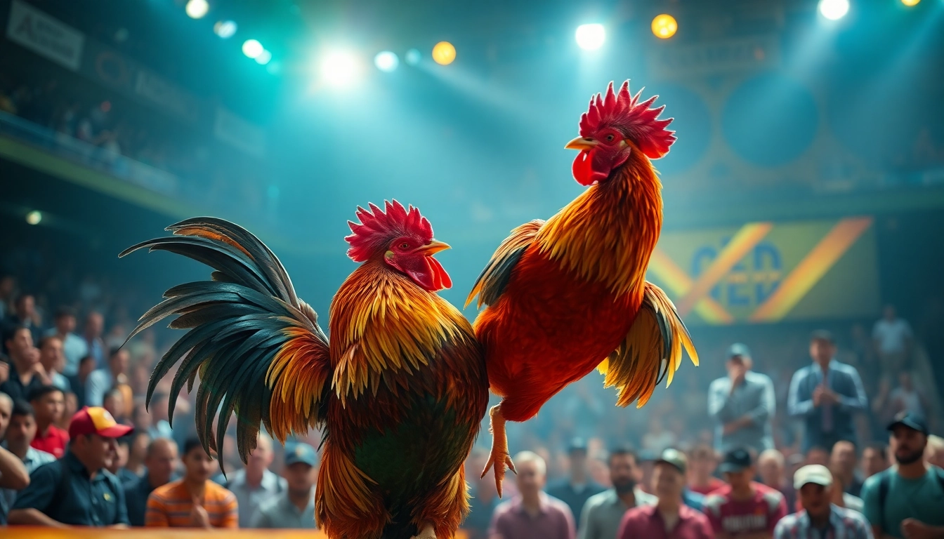 Live cockfighting event with thrilling action and a professional commentator to enhance the experience of đá gà trực tiếp bình luận viên hôm nay.