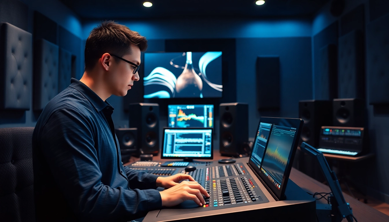 Experience online audio mastering in a professional studio with cutting-edge equipment and a focused engineer.