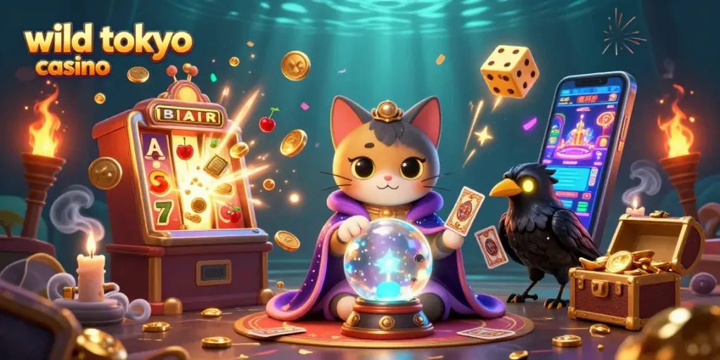Win exciting jackpots and bonuses at wild tokyo casino featuring vibrant gaming elements and characters.