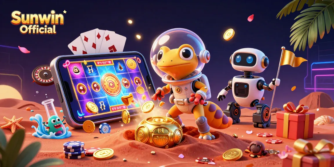 Win big with Sunwin Official at a dynamic 3D casino experience featuring an alien theme.
