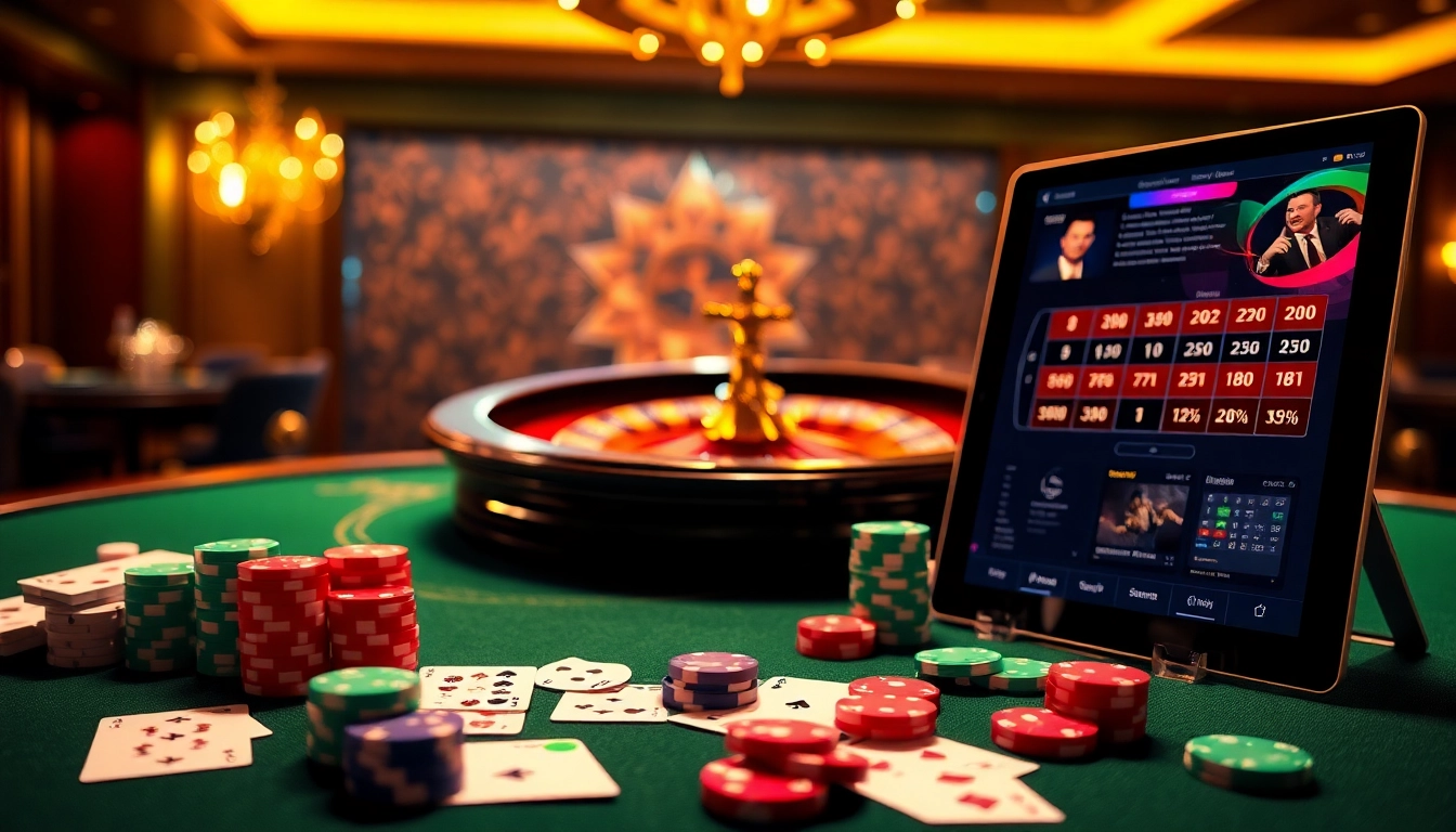 Engaging casino atmosphere with vibrant cards and chips at https://789winjj.com/ for immersive gambling.