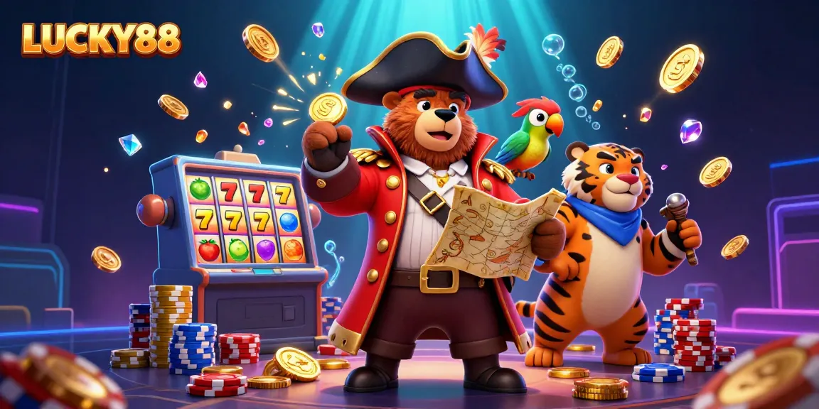 Experience thrilling gameplay in LUCKY88 with lively characters and dazzling slot features.