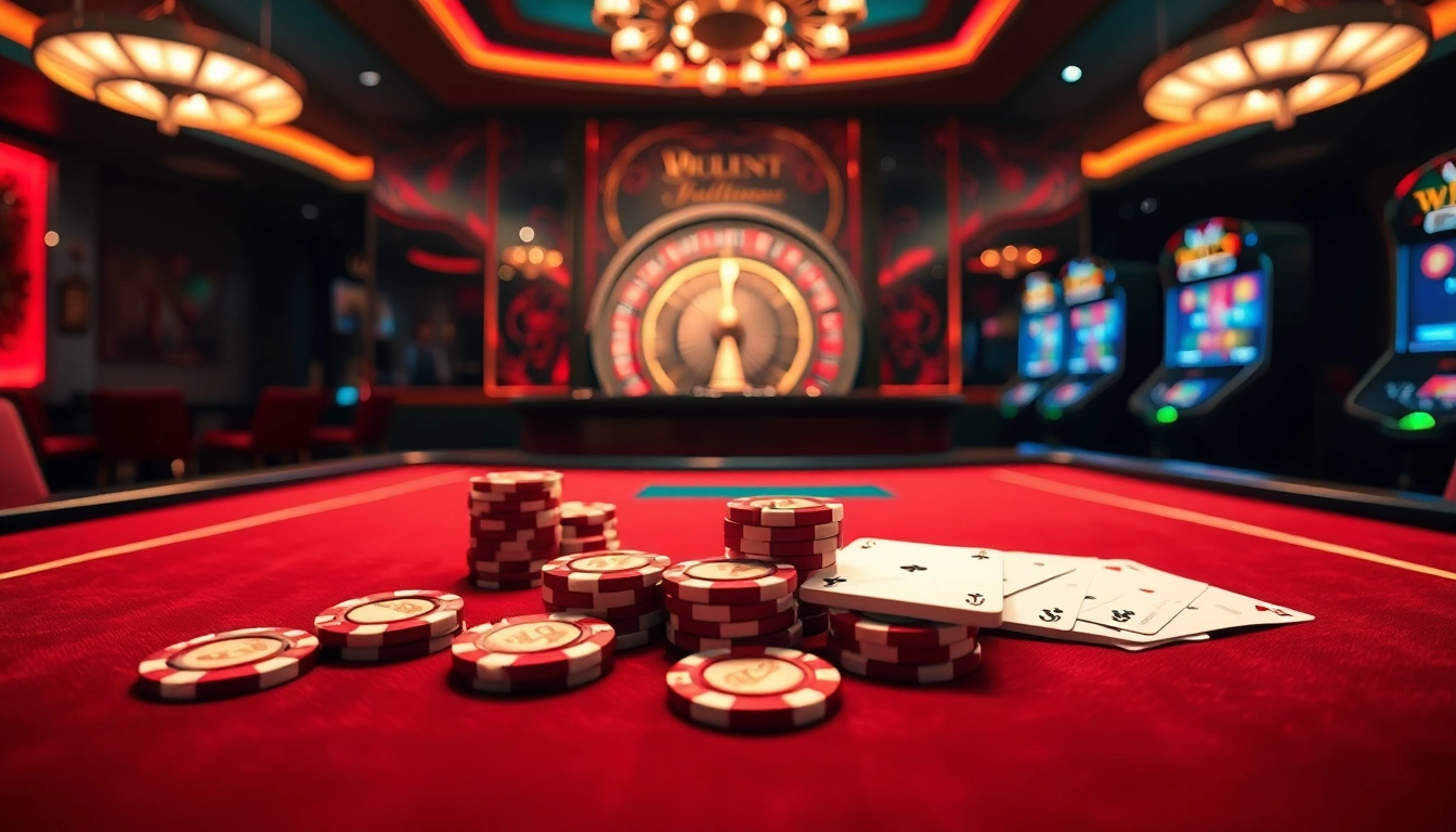 Experience the thrilling atmosphere of online gambling at TV88.network with vibrant poker tables and exciting games.