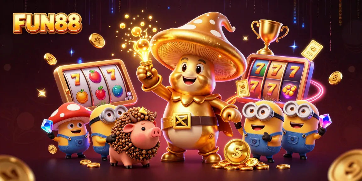 Engage with FUN88 slots as a golden wizard channels magic with treasure elements.
