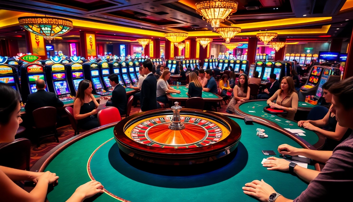 Engaging casino players enjoying games in a luxurious setup featuring C168 branding.