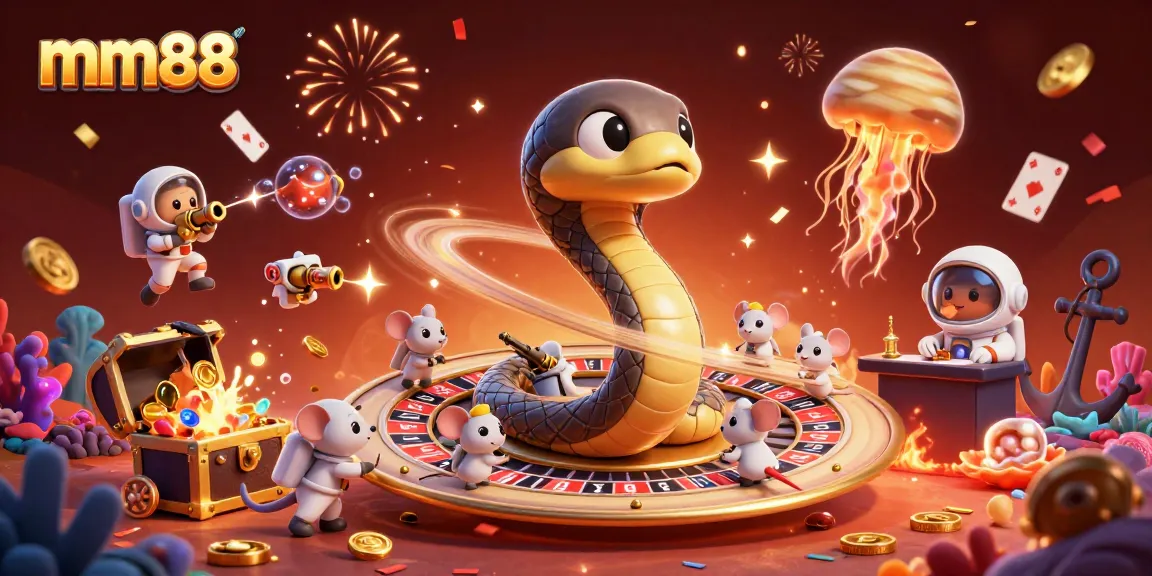 mm88 showcases an exciting cosmic roulette scene with bets placed by astronaut mice.