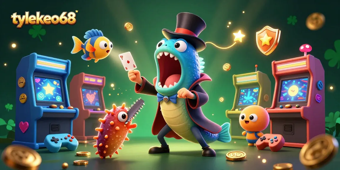 Experience dynamic card tricks with tylekeo68's bioluminescent characters in a magical casino scene.